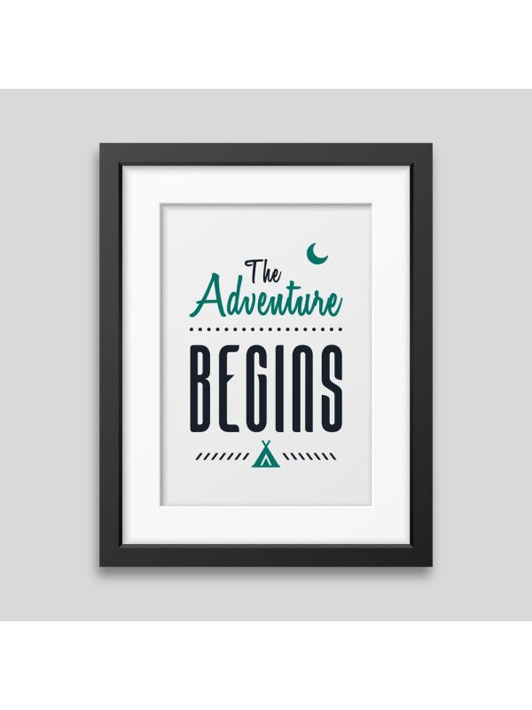 The adventure begins Framed poster